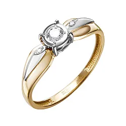 Кольцо Золото 585, Бриллиант К112-5598