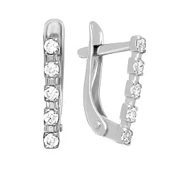 Серьги, Серебро 925, Фианит с105035р