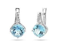 Серьги, Серебро 925, Топаз 628343