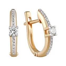 Серьги, Золото 585, Бриллиант 36-41E01227-X1DD Серьги, Золото 585, Бриллиант 36-41E01227-X1DD