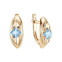 Серьги, Золото 585, Топаз С120-4208Т Серьги, Золото 585, Топаз С120-4208Т