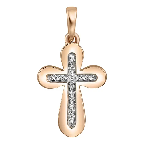 Подвеска крест, Золото 585, 84-41P00370-S0DD