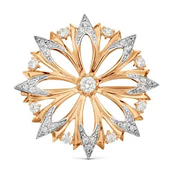 Брошь Золото 585, Фианит Т14209246  Брошь Золото 585, Фианит Т14209246