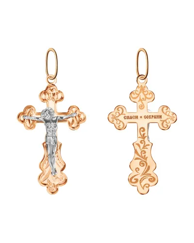 Подвеска крест, Золото 585, 102-ИХ-18.13-13