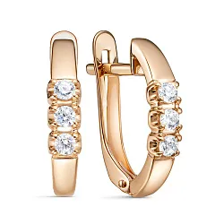 Серьги, Золото 585, Фианит 1207938