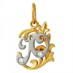 Подвеска буква Ю,  Золото 585, Фианит 316117 1 1 1ю Подвеска буква Ю,  Золото 585, Фианит 316117 1 1 1ю