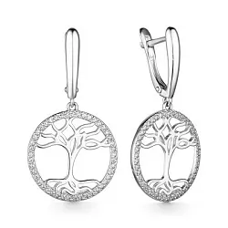 Серьги, Серебро 925, Фианит с1385