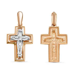 Подвеска крест, Золото 585 080613