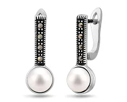 Серьги, Серебро 925, Марказит 656445