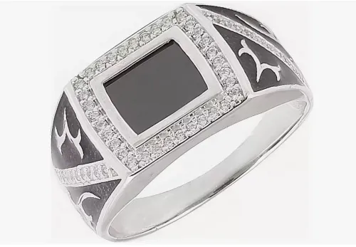 Кольцо мужское (печатка). Серебро 925, 90-01-4377-00