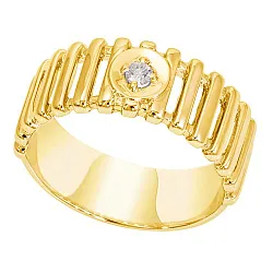 Кольцо Золото 585, Бриллиант 701191ю