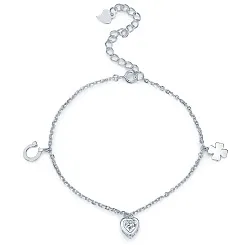 Браслет фантазийный Серебро 925 
 , Фианит LLB 540