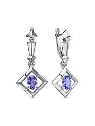 Серьги, Золото 585, Танзанит 94010753-2б Серьги, Золото 585, Танзанит 94010753-2б