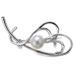  Брошь Серебро 925, Жемчуг PCH 122B