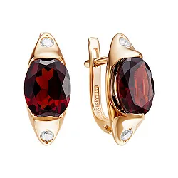 Серьги, Золото 585, Гранат С120-5997Гр Серьги, Золото 585, Гранат С120-5997Гр