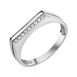 Кольцо мужское (печатка). Серебро 925, Фианит 1340205963л