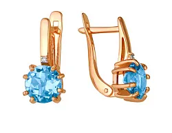 Серьги, Золото 585, Топаз 246308 1 6 1 Серьги, Золото 585, Топаз 246308 1 6 1