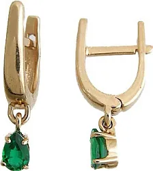 Серьги, Золото 585, Изумруд 1202890380