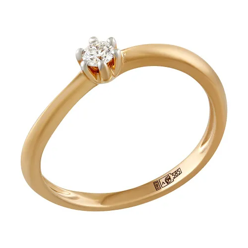 Помолвочное кольцо,  Золото 585, 36-41R01252-F1DD Помолвочное кольцо,  Золото 585, 36-41R01252-F1DD