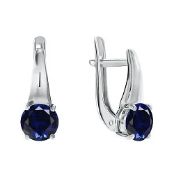 Серьги, Серебро 925, Корунд 2340220254-80 Серьги, Серебро 925, Корунд 2340220254-80