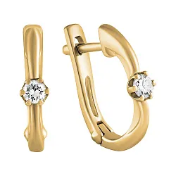 Серьги, Золото 585, Бриллиант 36-41E00609-F1DD