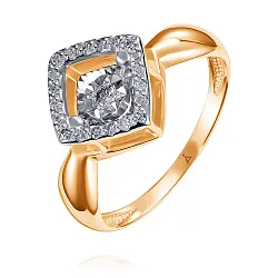 Кольцо Золото 585, Бриллиант К113-6826-1