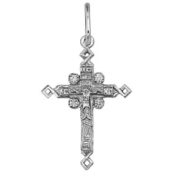 Подвеска крест, Серебро 925, Фианит KP 84-1