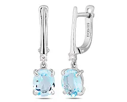 Серьги, Серебро 925, Топаз 5348