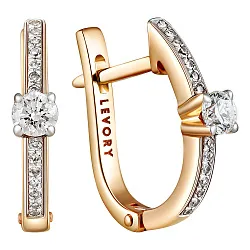 Серьги, Золото 585, Бриллиант 65-41E01244-X1DD Серьги, Золото 585, Бриллиант 65-41E01244-X1DD