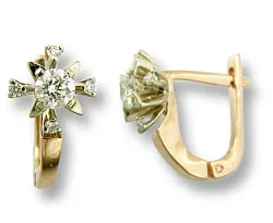 Серьги, Золото 585, Бриллиант 1102731210