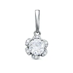 Подвеска фантазийная,  Серебро 925, Фианит Z3-10911