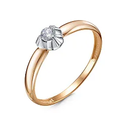 Кольцо Золото 585, Фианит 1101346