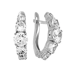 Серьги, Серебро 925, Фианит с103218р Серьги, Серебро 925, Фианит с103218р