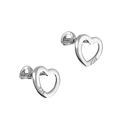 Серьги пусеты-гвоздики, Серебро 925, Фианит с1138рв                  