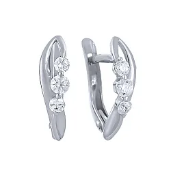 Серьги, Серебро 925, Фианит с1214р Серьги, Серебро 925, Фианит с1214р