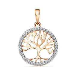 Подвеска фантазийная,  Золото 585, Фианит 3714507 1 1 1