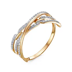 Кольцо Золото 585, Фианит 1104306