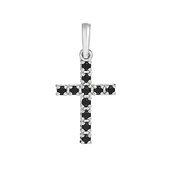 Подвеска крест, Серебро 925, Фианит п1004рч