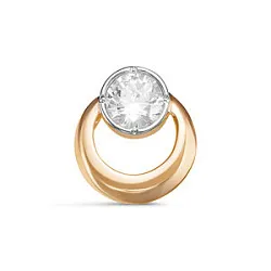 Подвеска фантазийная,  Золото 585, Фианит 034629