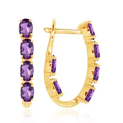 Серьги, Серебро 925, Аметист 2320061182 Серьги, Серебро 925, Аметист 2320061182