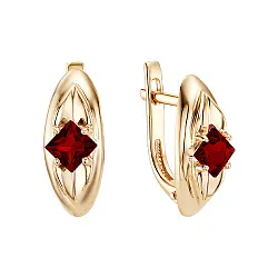 Серьги, Золото 585, Гранат С120-4208Гр Серьги, Золото 585, Гранат С120-4208Гр