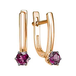 Серьги, Золото 585, Рубин С110-6796Рс