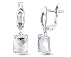 Серьги, Серебро 925, Хрусталь горный 656842
