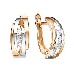 Серьги, Золото 585, Фианит 1205578