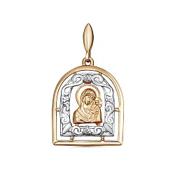 Иконка нательная,  Золото 585, Фианит 3461407 1 1 1КЗ