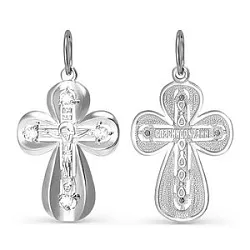 Подвеска крест, Золото 585, Фианит б080288 Подвеска крест, Золото 585, Фианит б080288