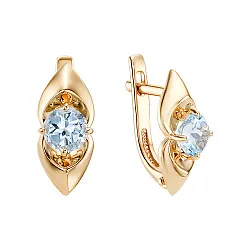 Серьги, Золото 585, Топаз С120-4209Т Серьги, Золото 585, Топаз С120-4209Т