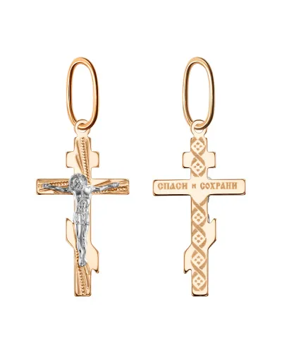 Подвеска крест, Золото 585, 102-ИХ-18.07-02