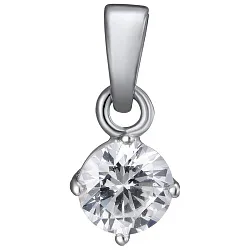 Подвеска фантазийная,  Серебро 925, Фианит FLP 9