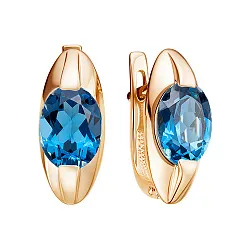 Серьги, Золото 585, Топаз С120-5995ТЛ Серьги, Золото 585, Топаз С120-5995ТЛ